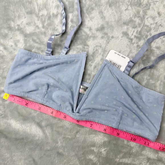 Free People Sierra Bandeau Rain Pastel Blue Coastal Preppy Bra Size Small NEW - Picture 7 of 11